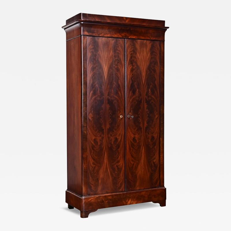 French 19th Century Petite Mahogany Louis Philippe Armoire