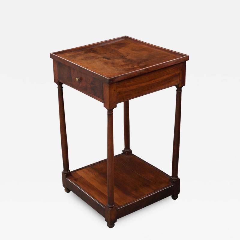 French 19th Century Restoration Style Walnut Bedside Table