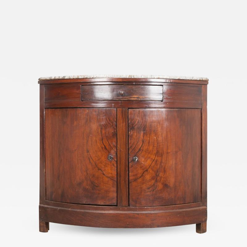 French 19th Century Rosewood Demilune Corner Buffet