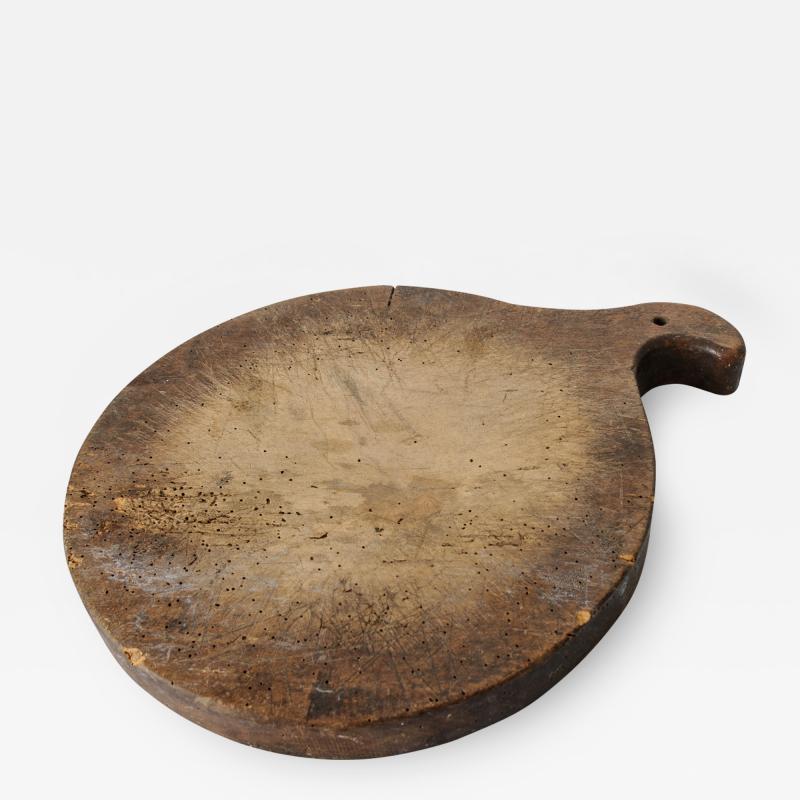 French 19th Century Round Wooden Breadboard