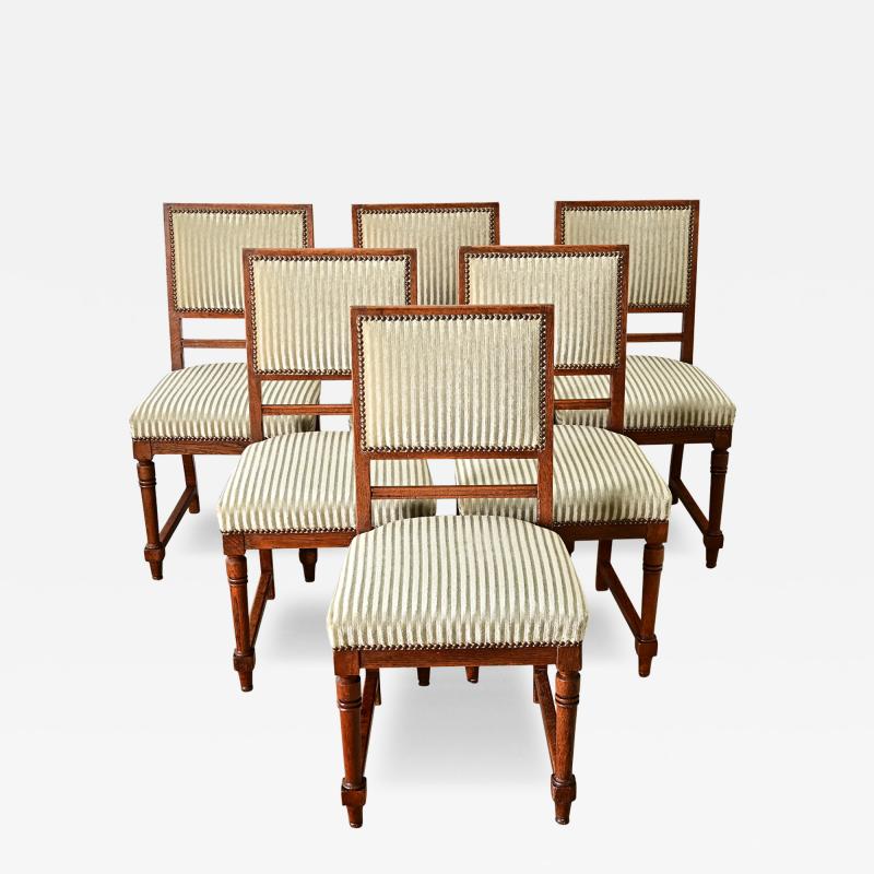 French 19th Century Set of Six Carved Oak Dining Chairs