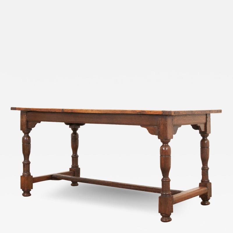 French 19th Century Solid Oak Refectory Table