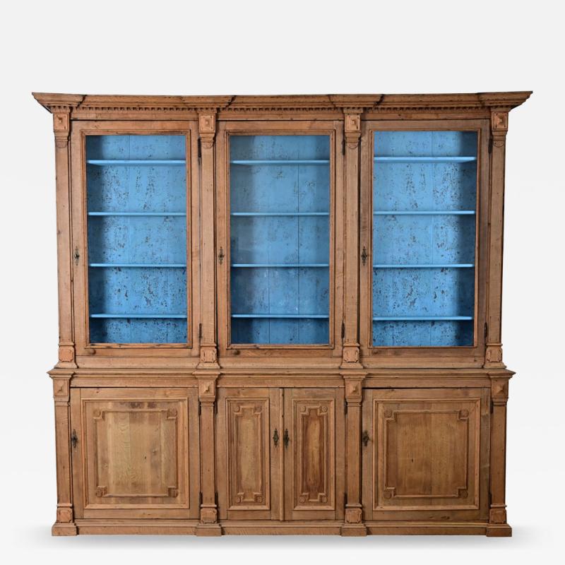 French 19th Century Stripped Oak Bibliotheque