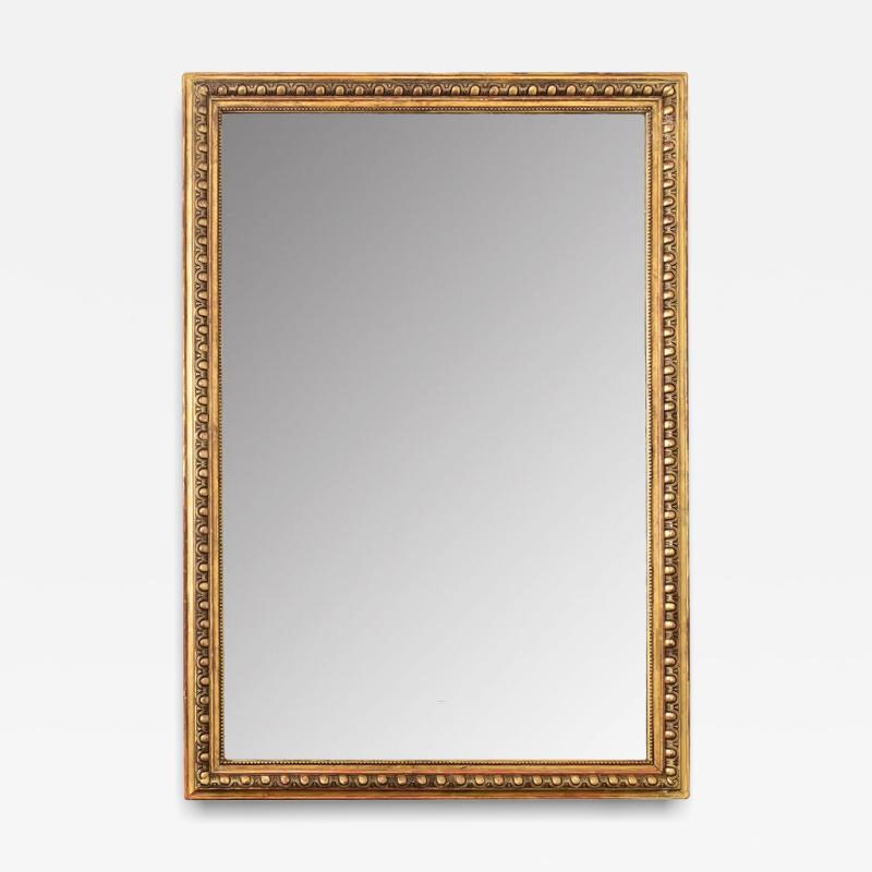 French 19th Century Symmetrical Egg Dart Gilt Mirror