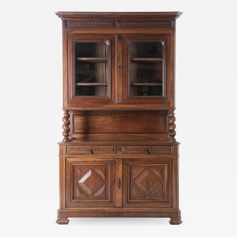 French 19th Century Walnut Buffet A Deux Corps