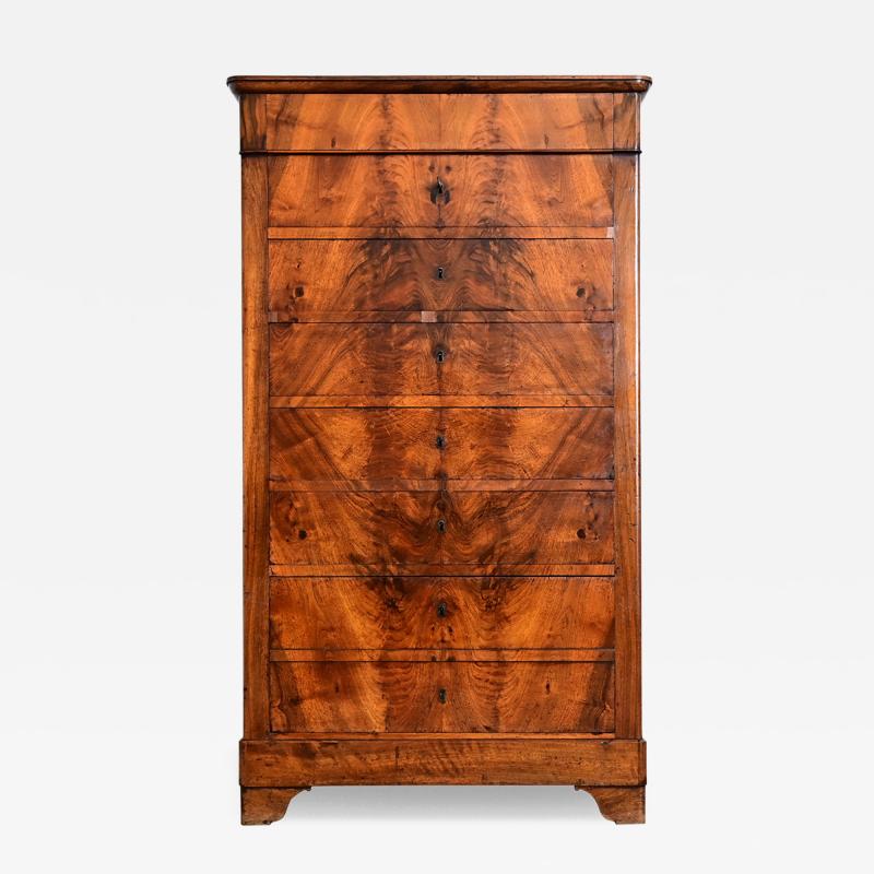 French 19th Century Walnut Louis Philippe Semainier
