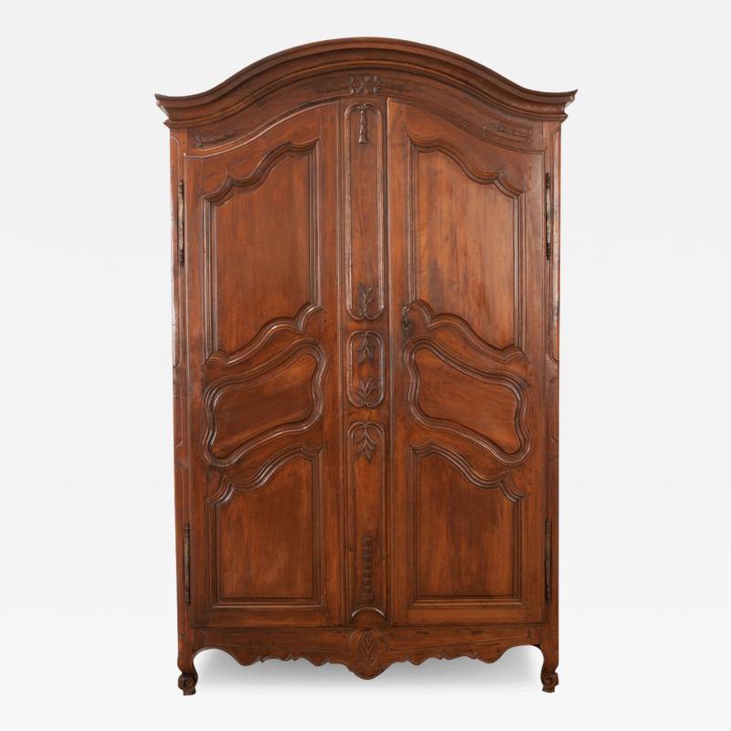 French 19th Century Walnut Louis XV Style Armoire