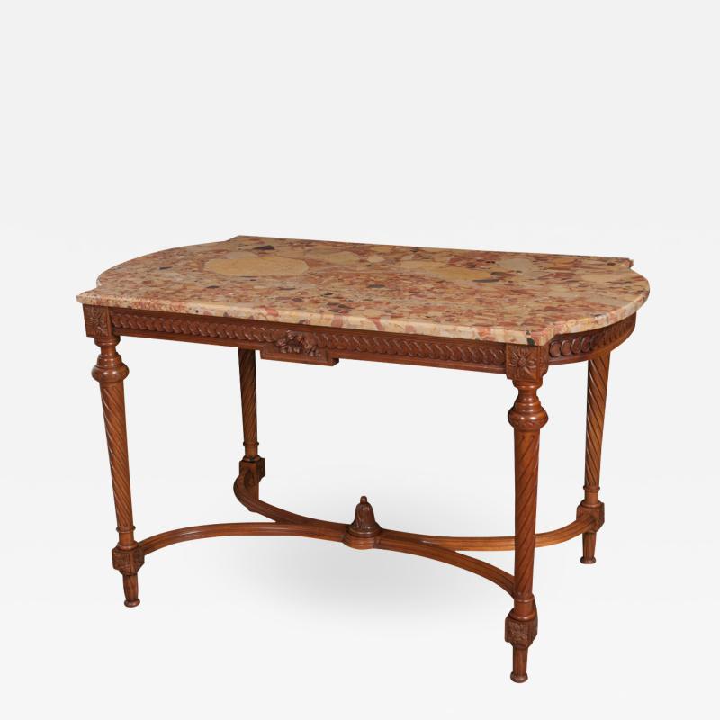 French 19th Century Walnut Louis XVI Center Table