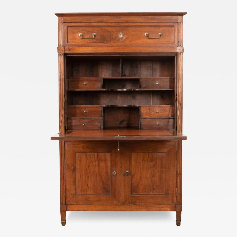 French 19th Century Walnut Secretaire a Abattant