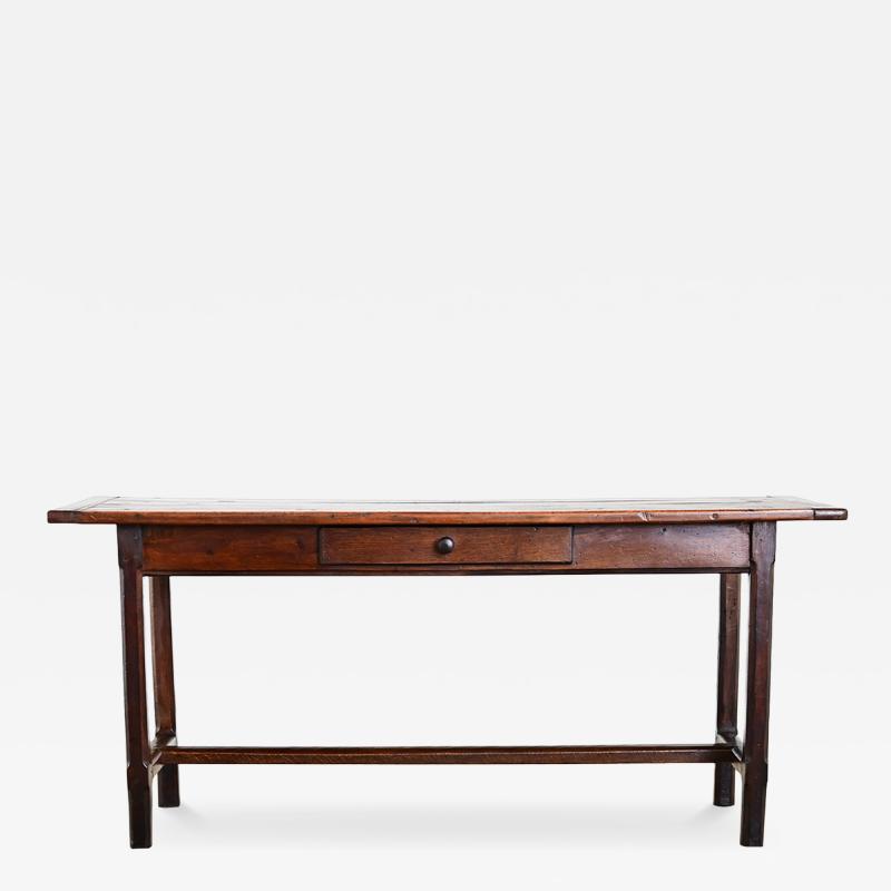 French 19th Century Walnut and Oak Single Drawer Server