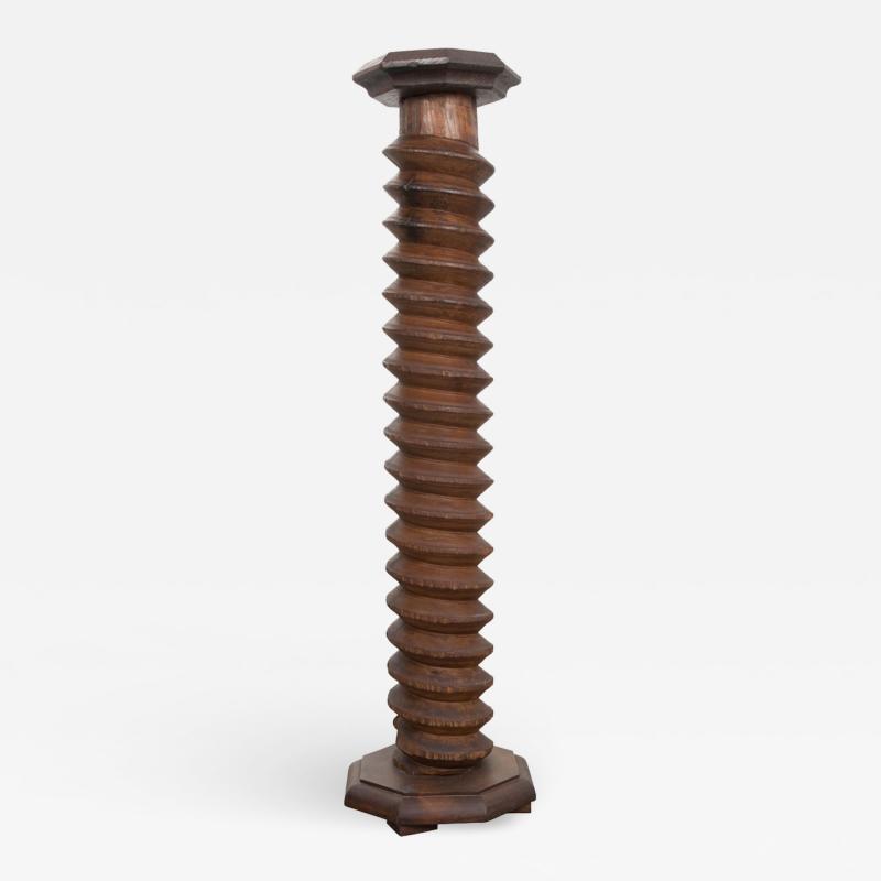 French 19th Century Wooden Wine Press Screw
