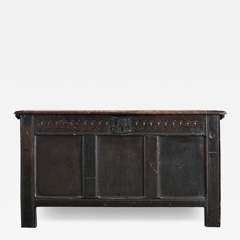 French 19th Century or Earlier Carved Oak Coffer