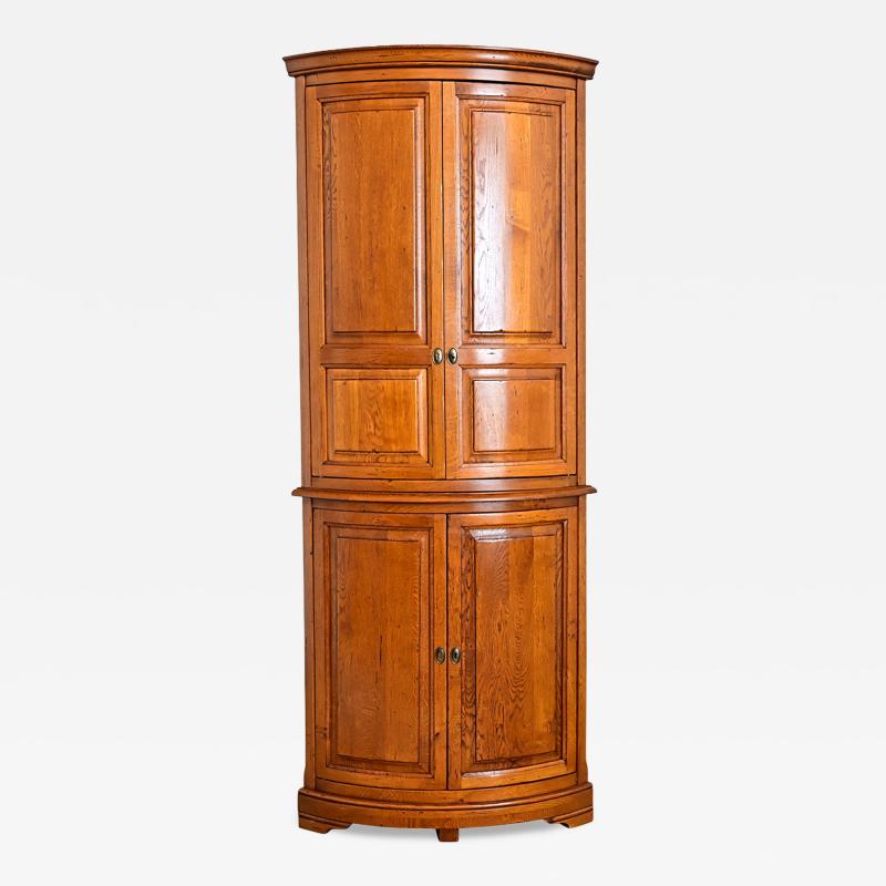 French 20th Century Oak Corner Cabinet