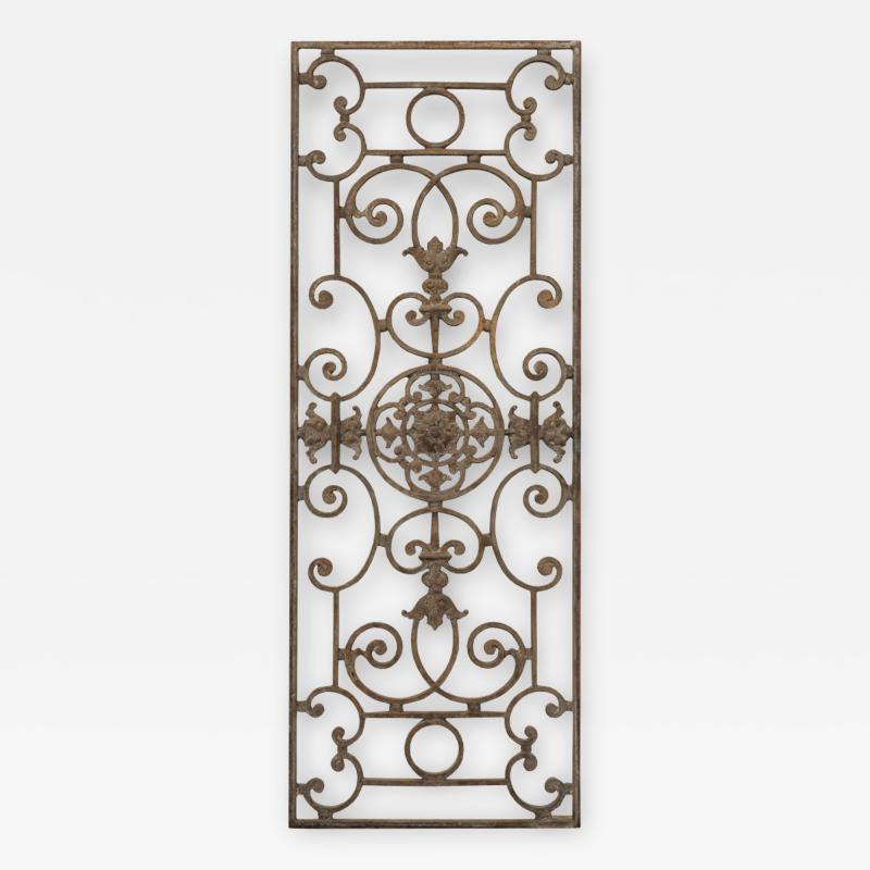 French 20th Century Wrought Iron Grille