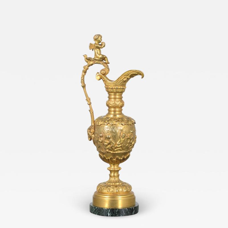French Antique Brass Gold Plated Urn