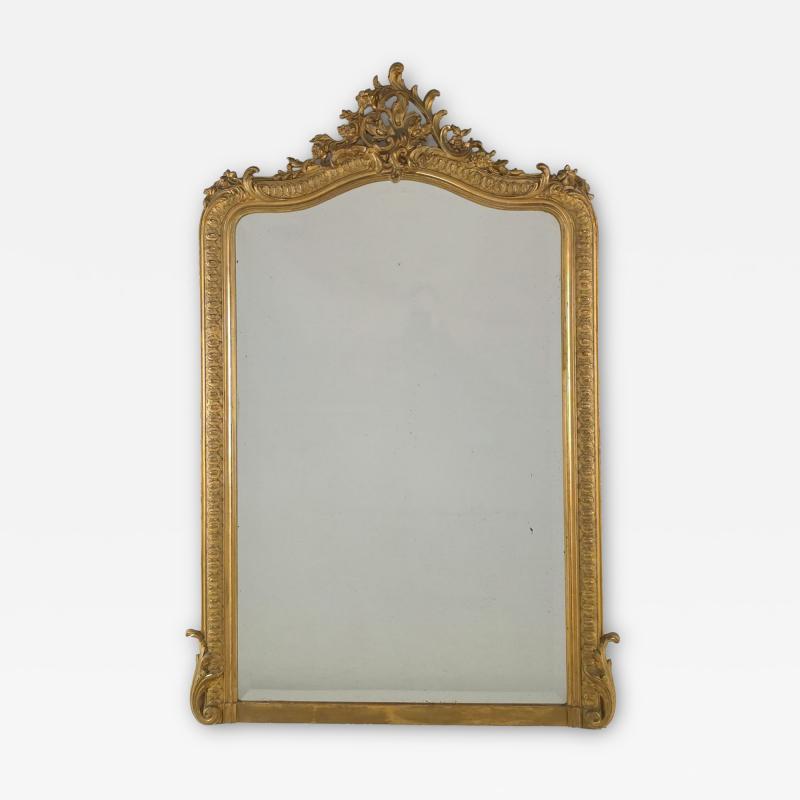 French Antique Giltwood Mirror circa 1880