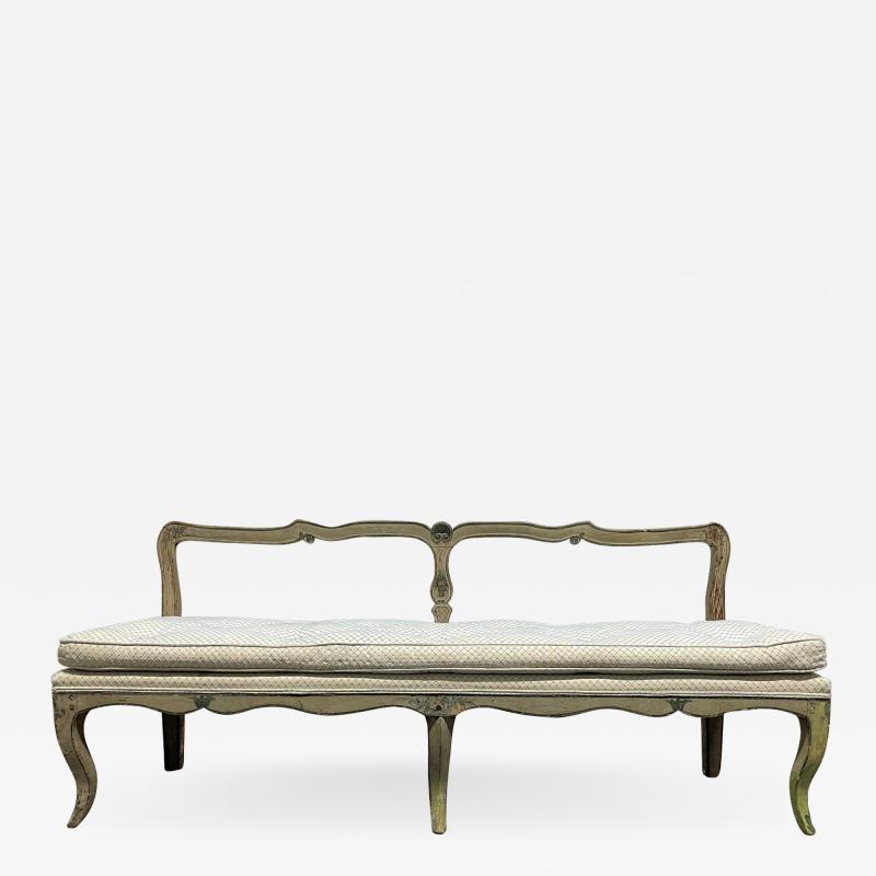 French Antique Painted Bench