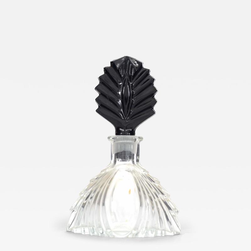 French Art Deco Glass Perfume Bottle