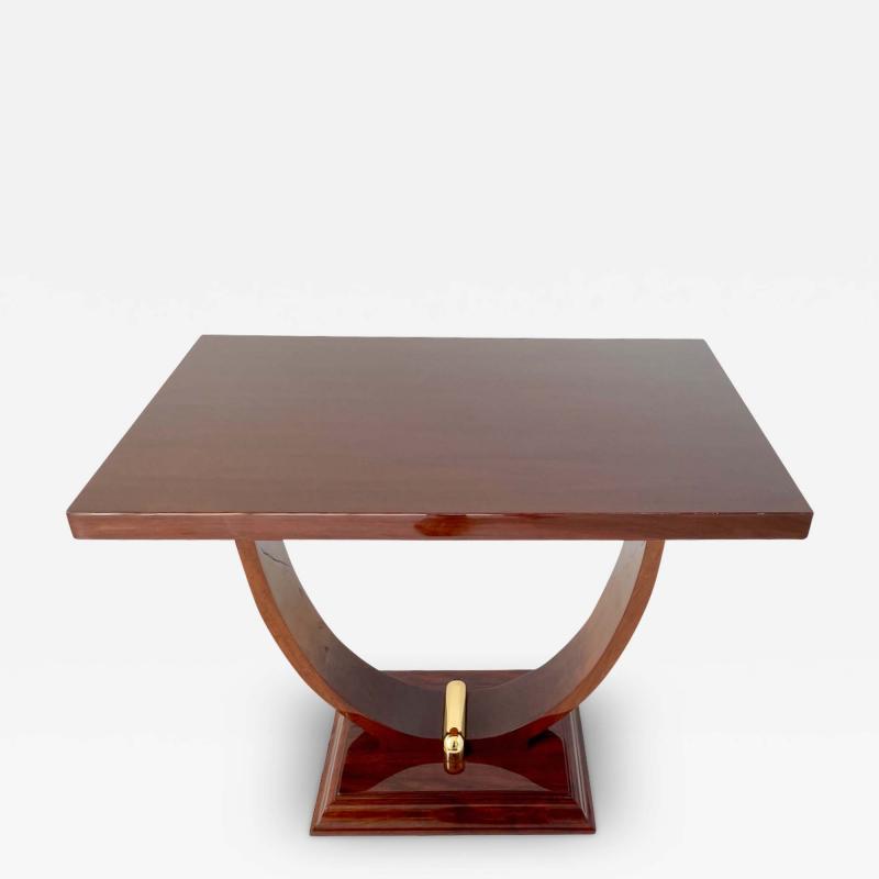 French Art Deco Mahogany Pedestal Table 1930s