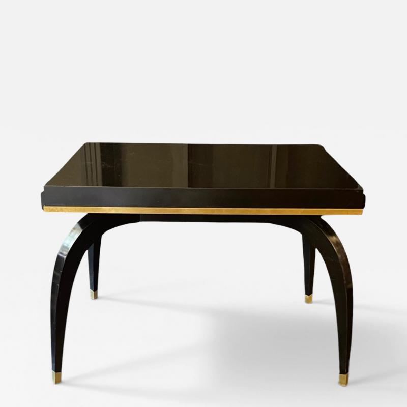 French Art Deco Metamorphic Dining Table with brass detail circa 1940