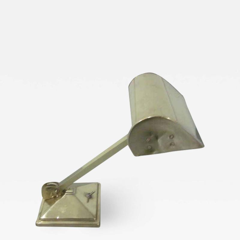 French Art Deco Mid Century Modern Solid Brass Articulating Desk Lamp