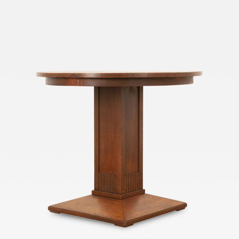 French Art Deco Oak Table