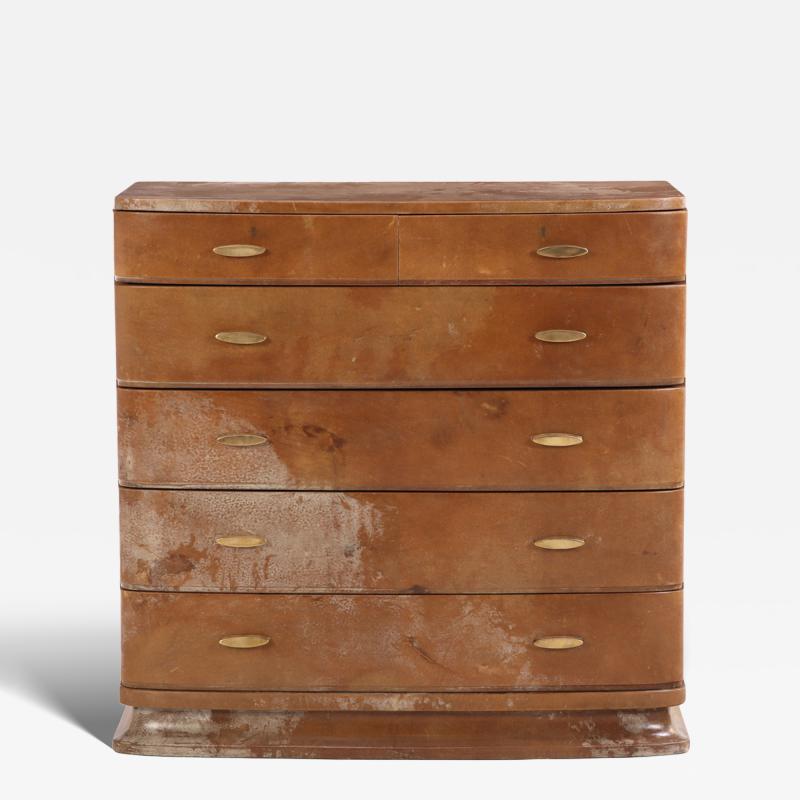 French Art Deco Parchment Covered Dresser C 1940 