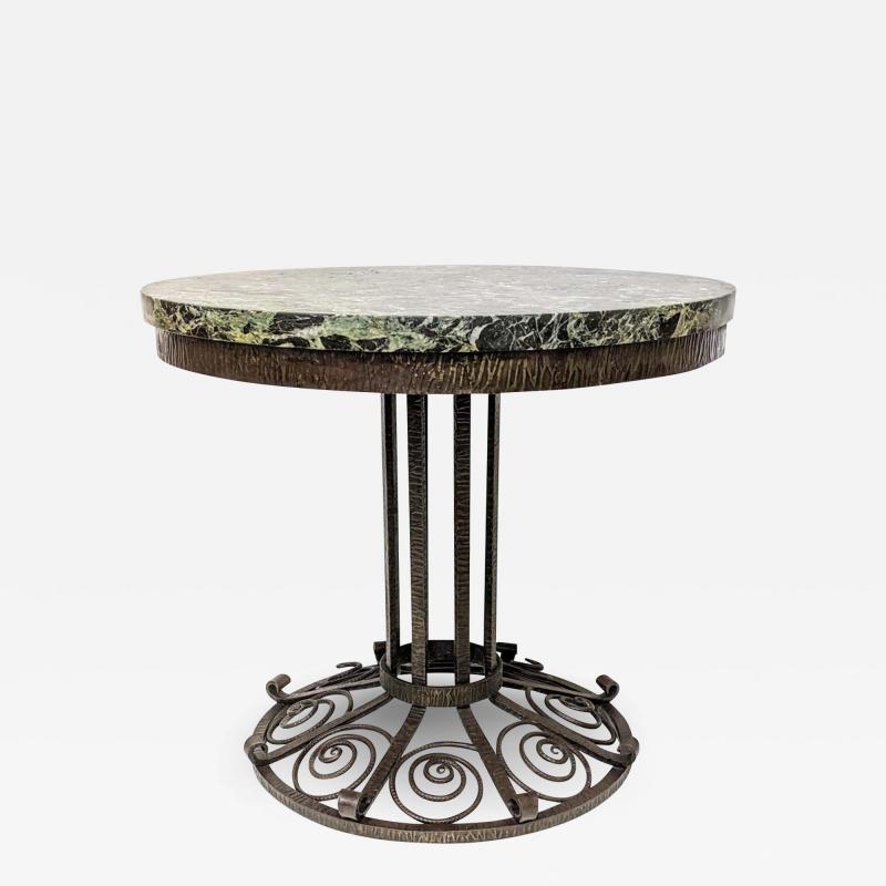 French Art Deco Wrought Iron Coffee or Side Table