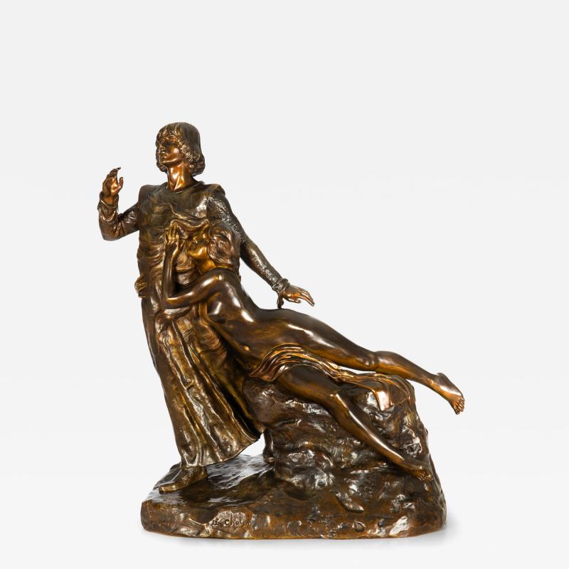 French Art Nouveau Bronze Sculpture Wagner s Tannhauser after Louis Chalon