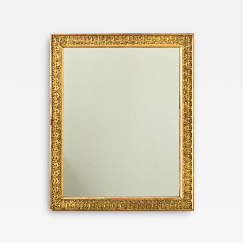 French Art Nouveau Gold Gilt Mirror