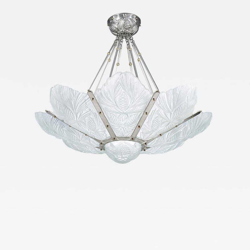 French Art deco Pine Cone Chandelier