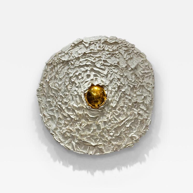 French Bespoke Ceramic Anemone Mirror