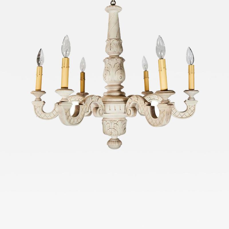 French Bleached Oak Chandelier