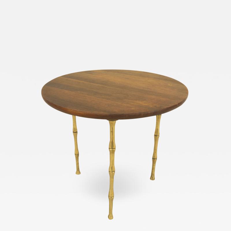 French Brass Faux Bamboo Coffee Table