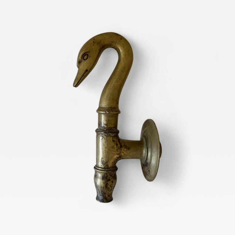 French Brass Swan Faucet Nineteenth Century