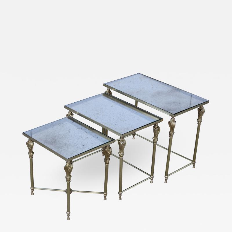 French Bronze And Brass Nesting Tables