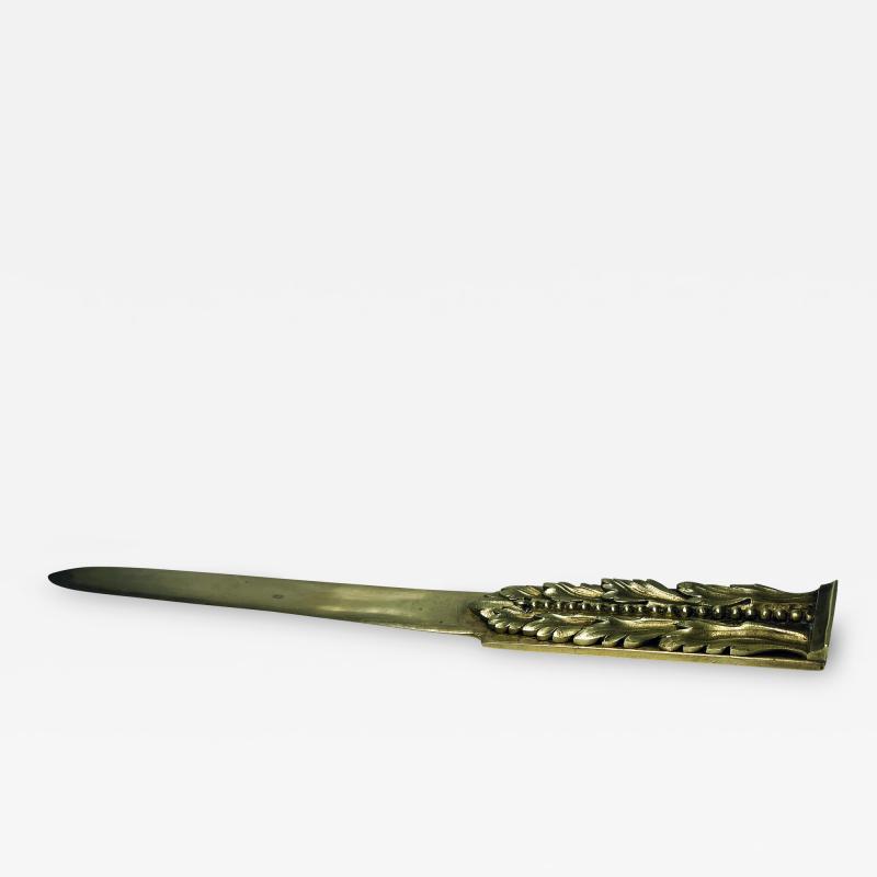 French Bronze Letter Opener Page Turner C 1900 