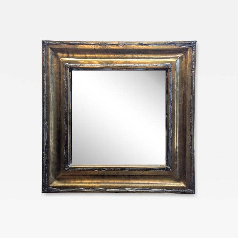 French Brutalist Mid Century Mirror