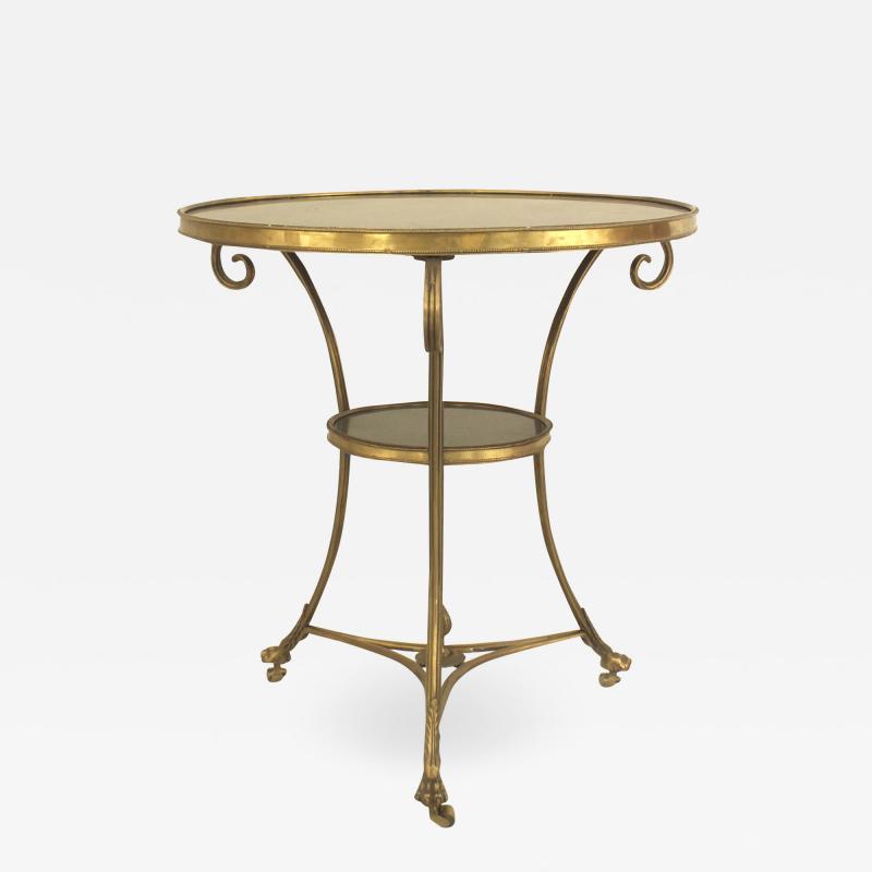 French Charles X Bronze Scroll Table