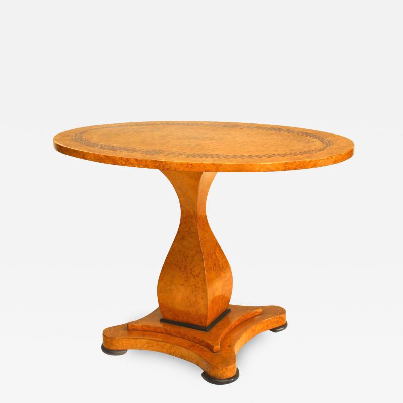 French Charles X Style Maple Top Center Table