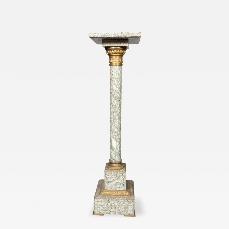 French Cipollino Marble Pedestal