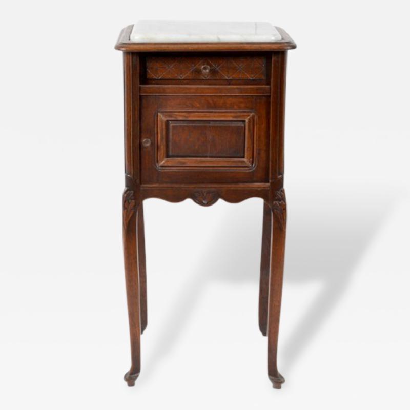 French Country or Provincial Style Marble Top Night Stand