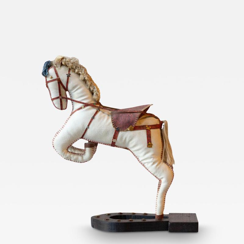 French Decorative Horse in Moleskin with Saddle and Harness 20th Century