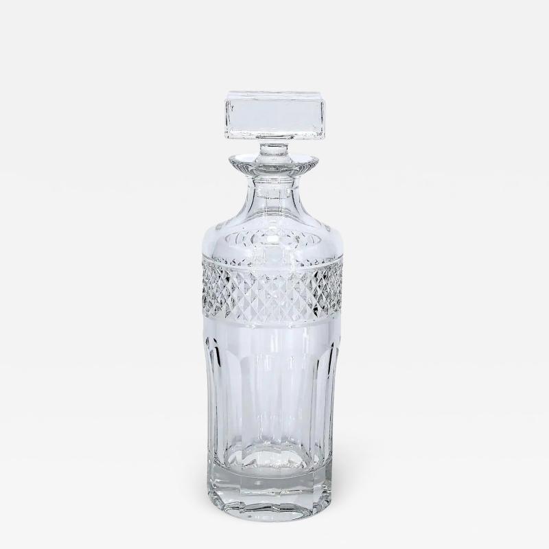 French Diamond Cut Crystal Barware Decanter