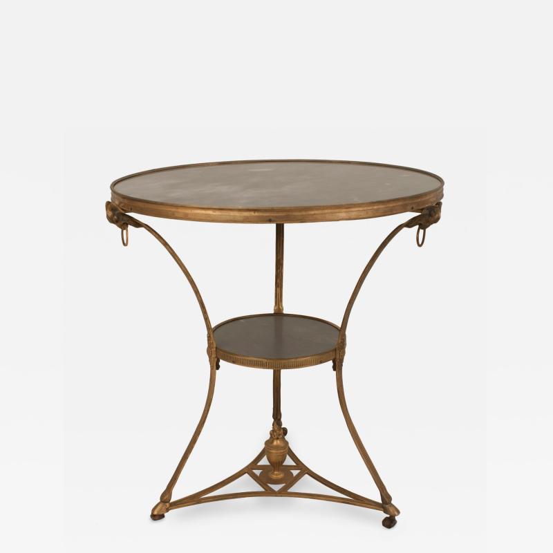 French Directoire Gilt and Marble End Tables
