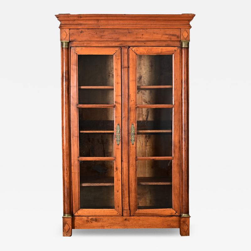 French Early 19th Century Fruitwood Empire Bibliotheque