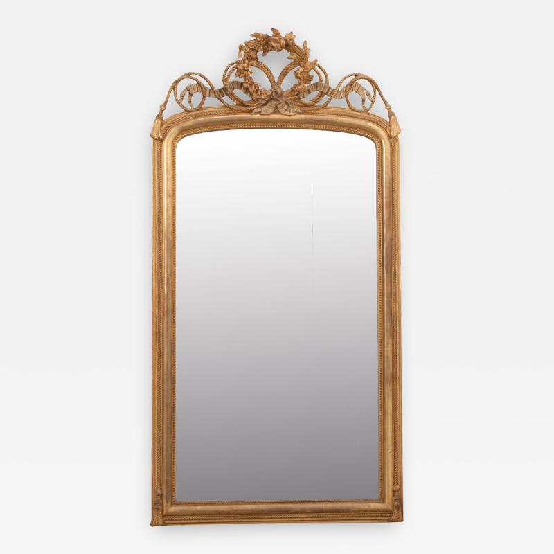 French Early 19th Century Louis XV Style Gold Gilt Mantel Mirror