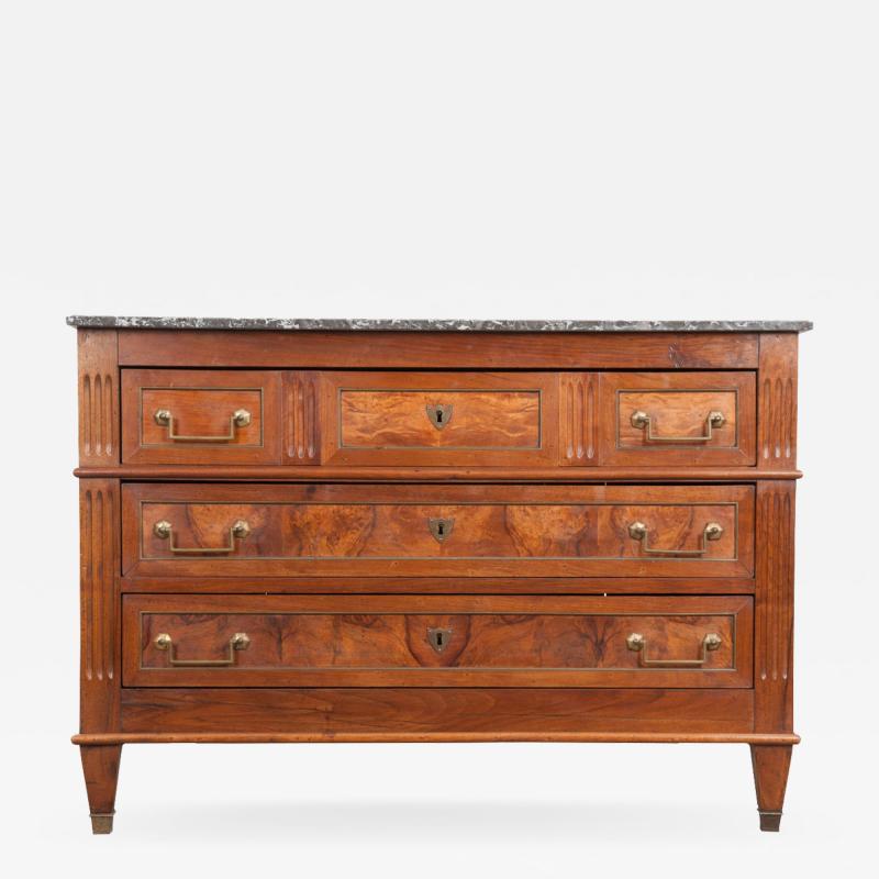 French Early 19th Century Louis XVI Style Walnut Commode