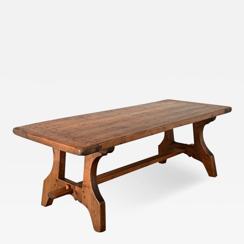 French Early 20th Century Pine Refectory Table