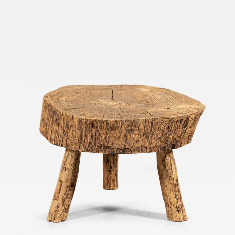 French Elm Side Table